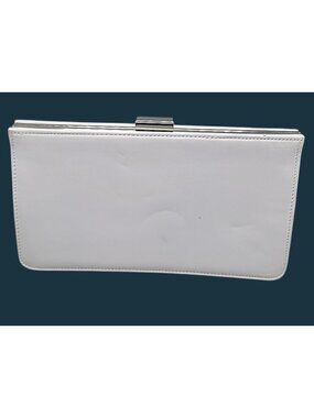 GIANI BERNINI Ladies Handbag Clutch Chain Strap Purse White Evening Wedding